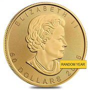 1 oz Canadian Gold Maple Leaf $50 Coin (Random Year)